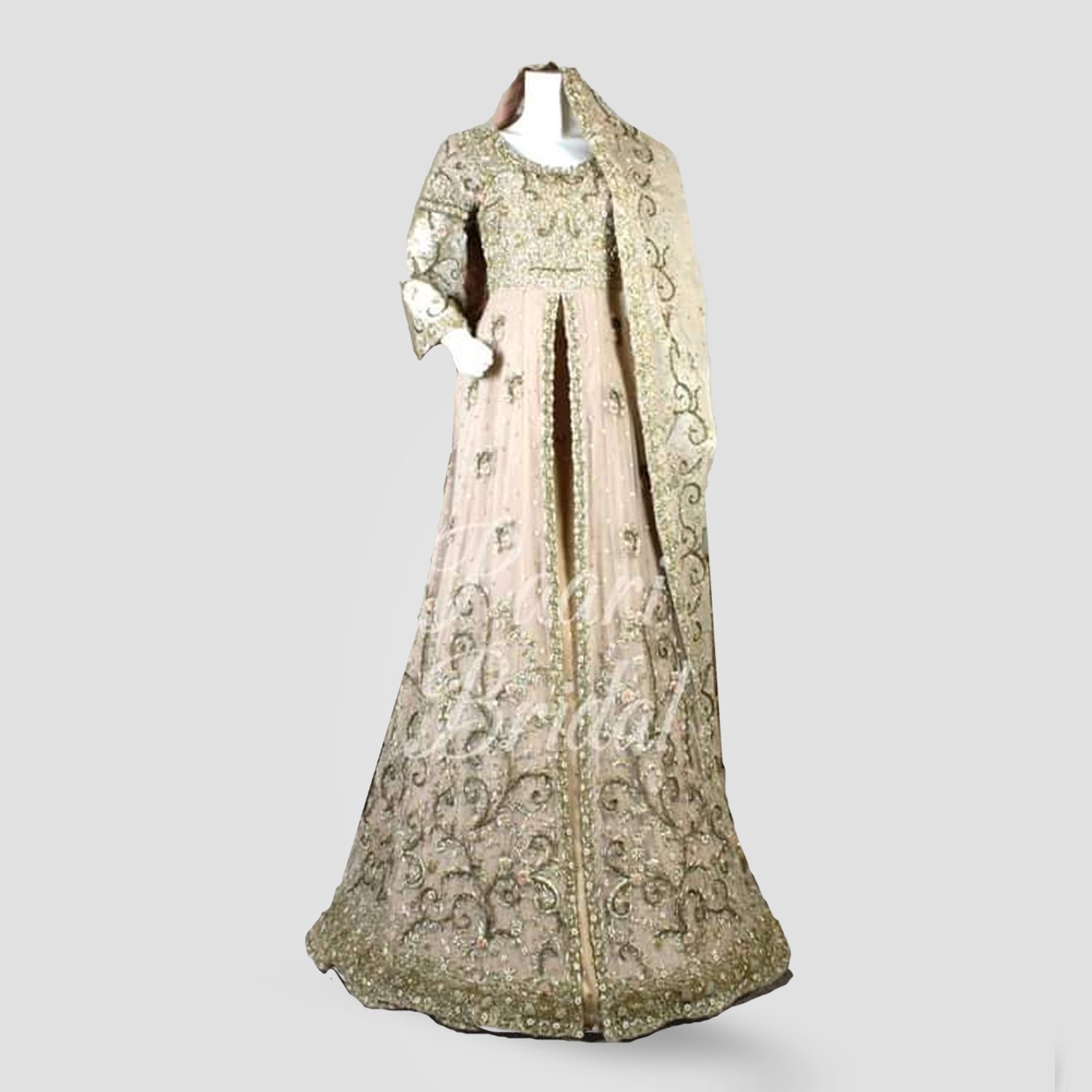 Peachy Charm Walima Maxi – A Bridal Dream Dress!