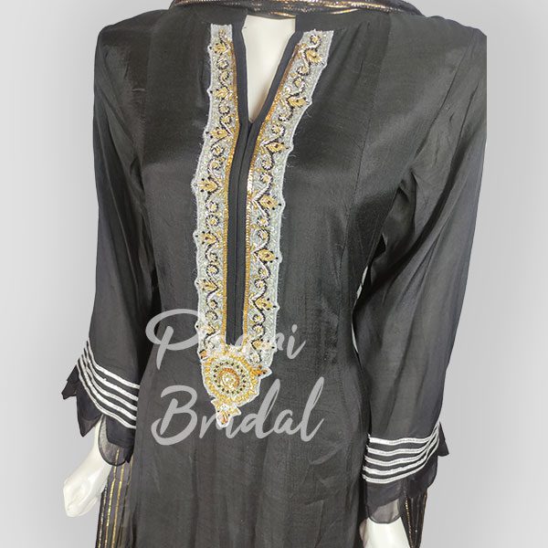 Black Handwork Embroidery Suit - Eid Special - Image 2