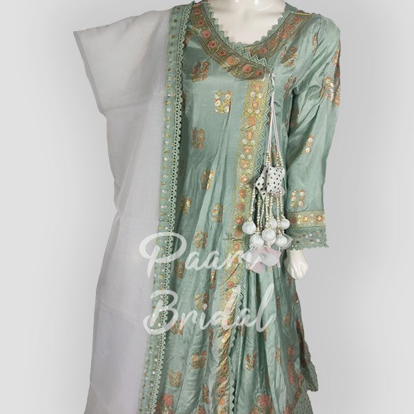 Elegant Cotton Silk Organza Anarkali Maxi for Eid - Image 2