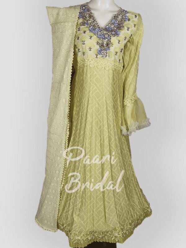 Elegant Khaadi Cotton Broushia Frock - Eid Special