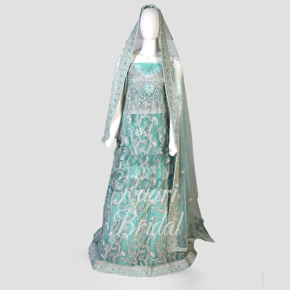 Luminous Light Blue Walima Maxi – A Stunning Bridal Masterpiece