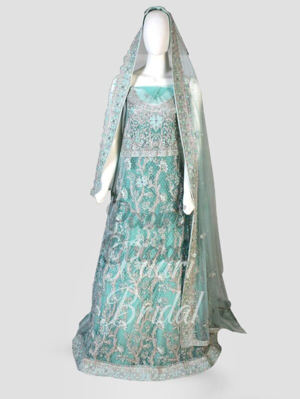Luminous Light Blue Walima Maxi – A Stunning Bridal Masterpiece