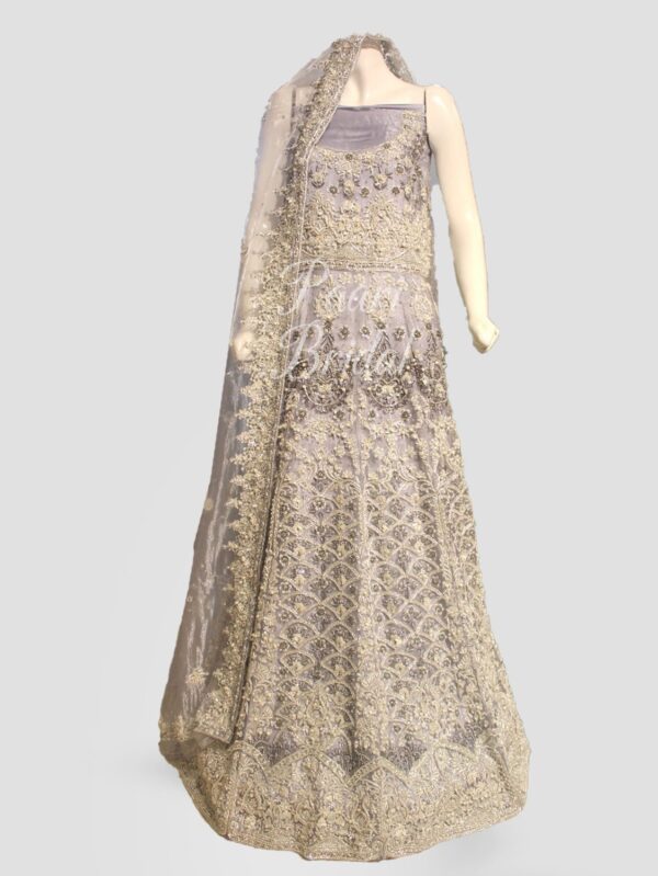 Hik Silver Grey Maxi – Luxury Bridal Elegance!