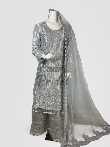 Grey Silver Mist Dress - Elegant & Chic Party Wear