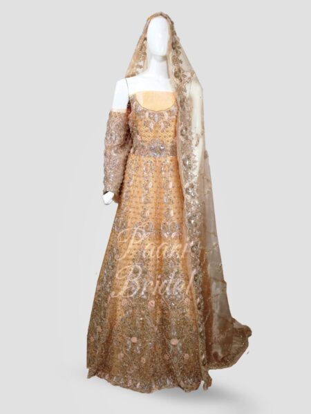Blushing Peach Walima Maxi – Radiate Elegance & Charm!