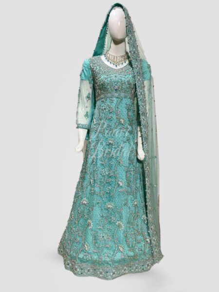 Sky Charm Bridal Maxi For Walima – Elegance Redefined