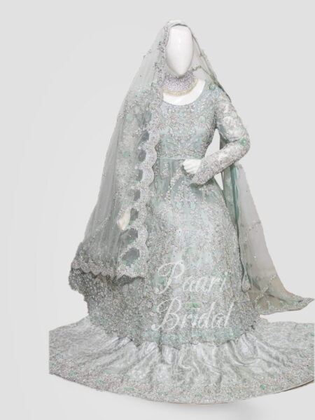 Blue Bridal Maxi – A Dreamy Walima Look Awaits!