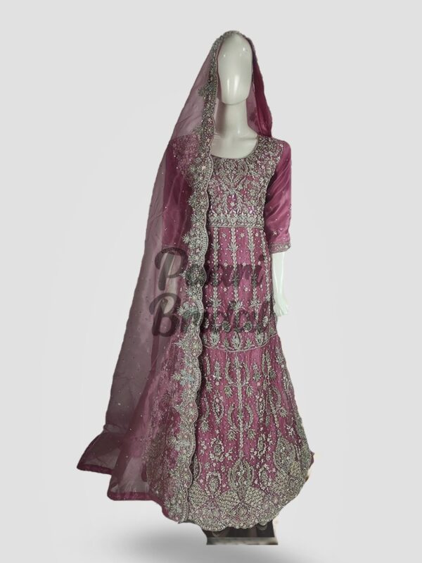 Elegant Plum Radiance Walima Bridal Maxi for Brides