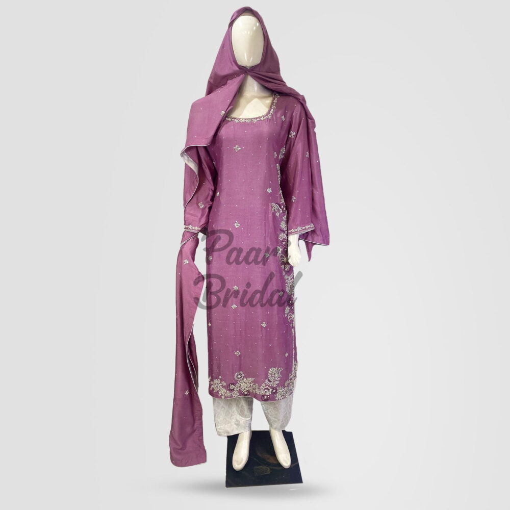 Pinkish Purple Paradise Cove Party Wear Dress – Elegance Redefined