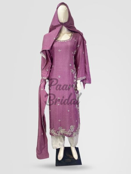 Pinkish Purple Paradise Cove Party Wear Dress – Elegance Redefined