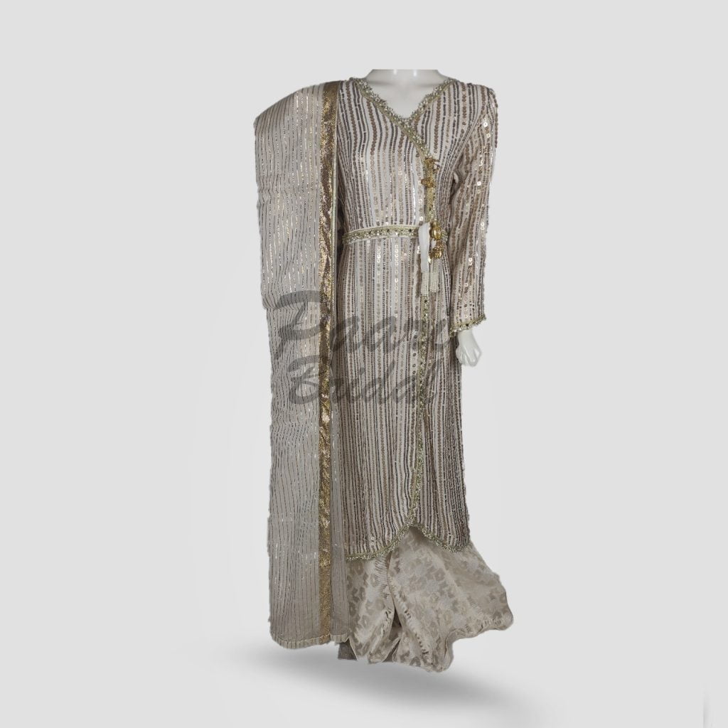 Ivory Off-white party wear dress