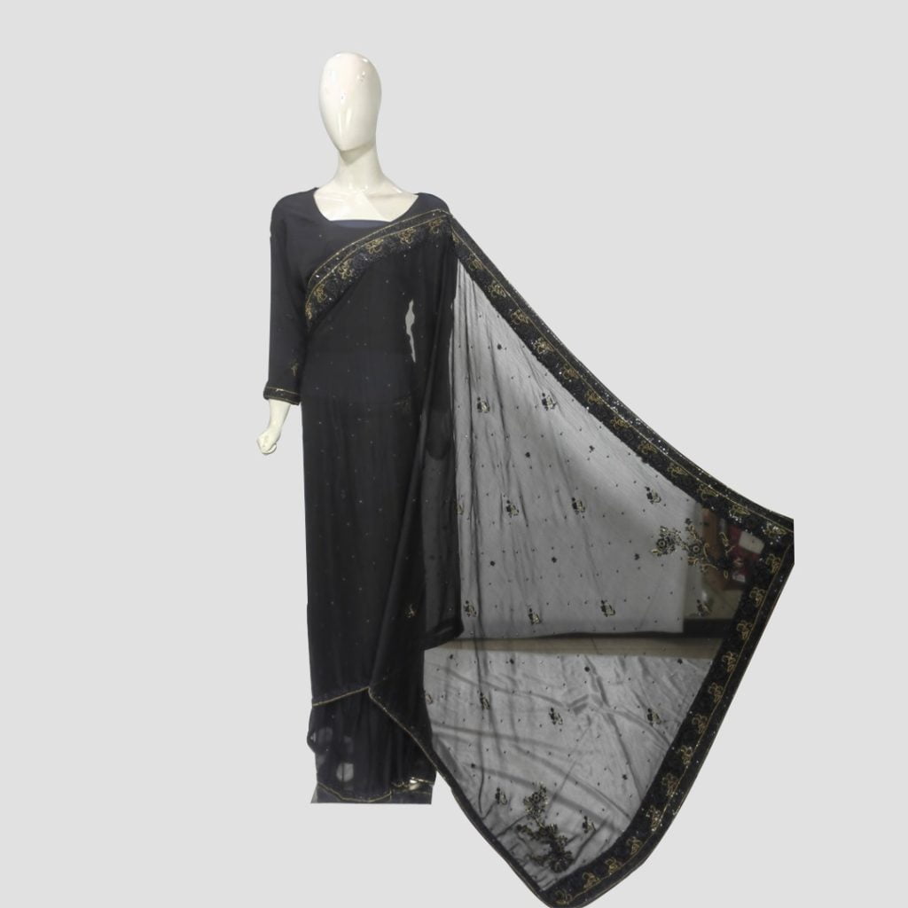 Black Diamond Saree  Style