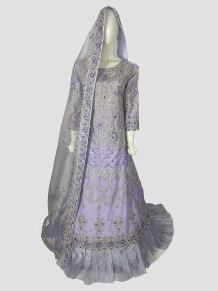 Periwinkle Purple Walima Maxi Dress - Elegant Bridal Look