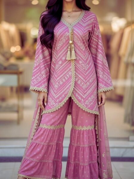 3 Layer Banarsi Gharara for Weddings & Eid