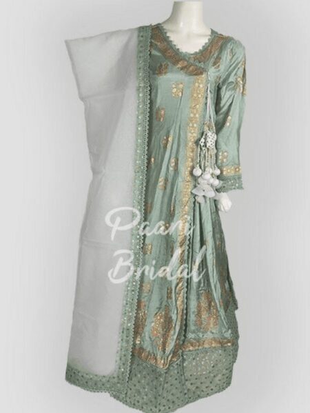 Elegant Cotton Silk Organza Anarkali Maxi for Eid