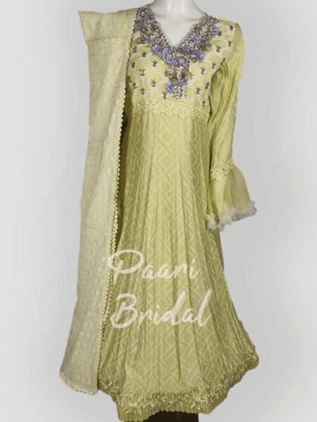 Elegant Khaadi Cotton Broushia Frock - Eid Special