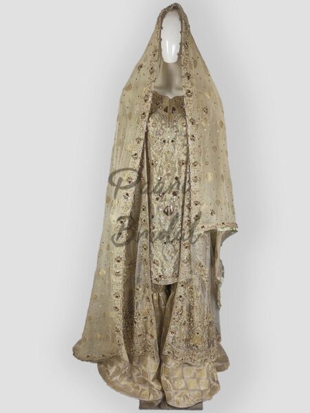 Net Organza Engagement Dress with Crystal and Sequins