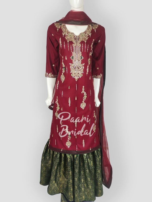 Elegant Net Banarsi Gharara Set – Party Wear Ensemble