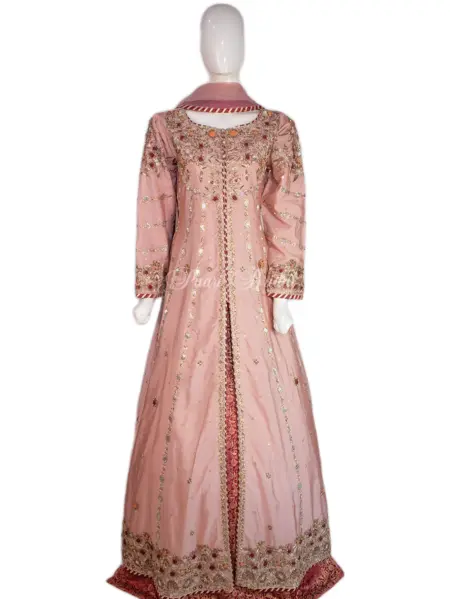 Tea Pink Bridal Maxi – Antique Elegance for Walima!