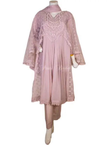 Trendy Tea Pink Peplum Frock – A Must-Have for Parties!