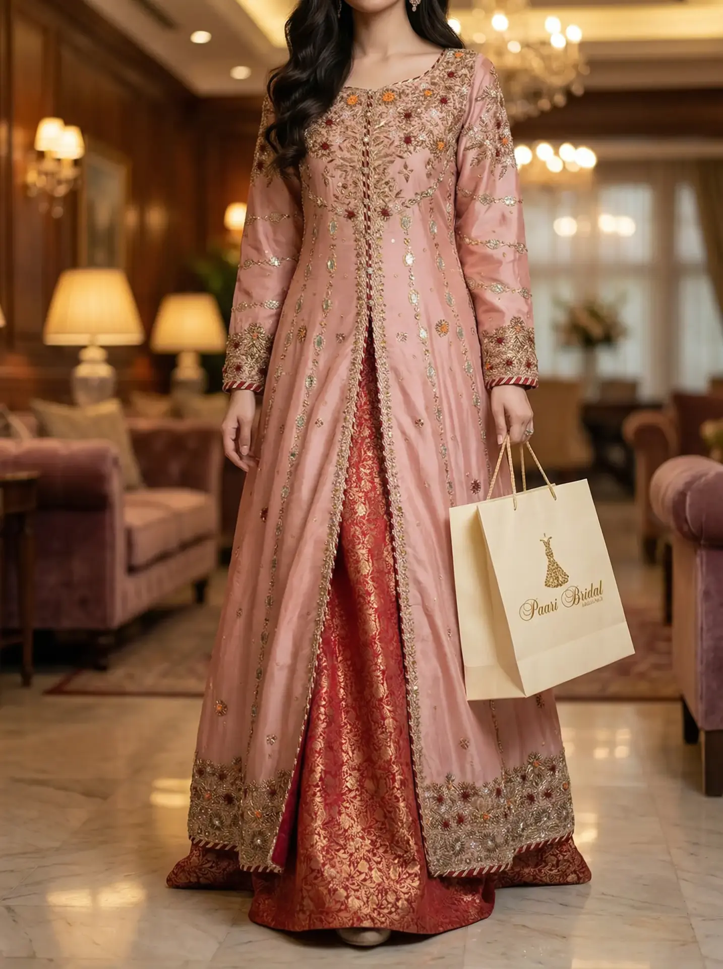 embroidered dress green Fanm Mon main image 0