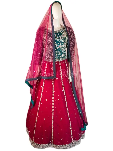 Aatishi Choli Sharara for Mehndi Mayo in Net Fabric