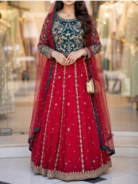 Aatishi Choli Sharara for Mehndi Mayo in Net Fabric