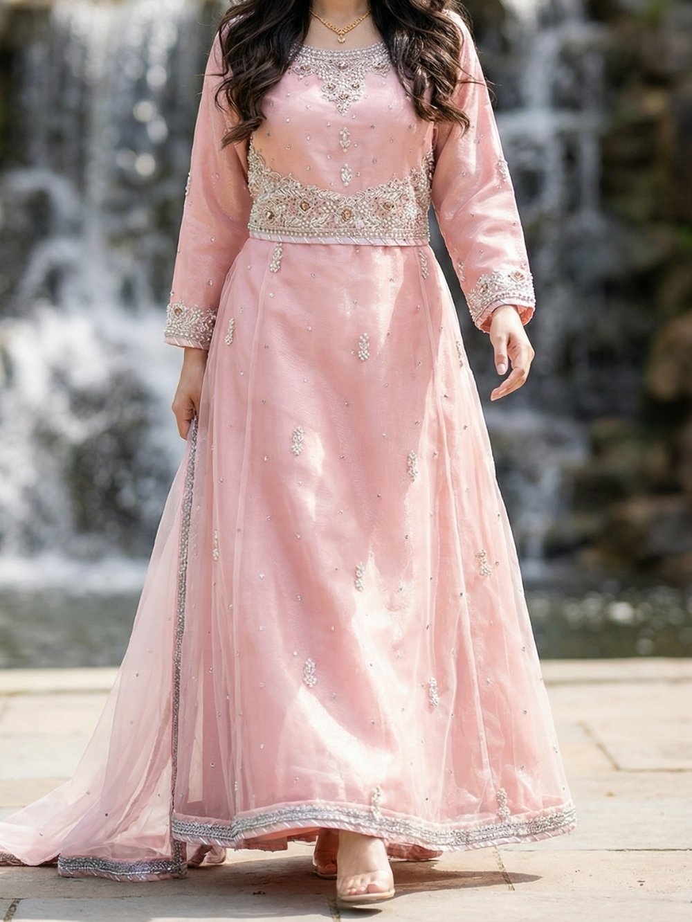 Pink Handmade Lehenga Choli Dress | Paari Bridal 1 Pink Handmade