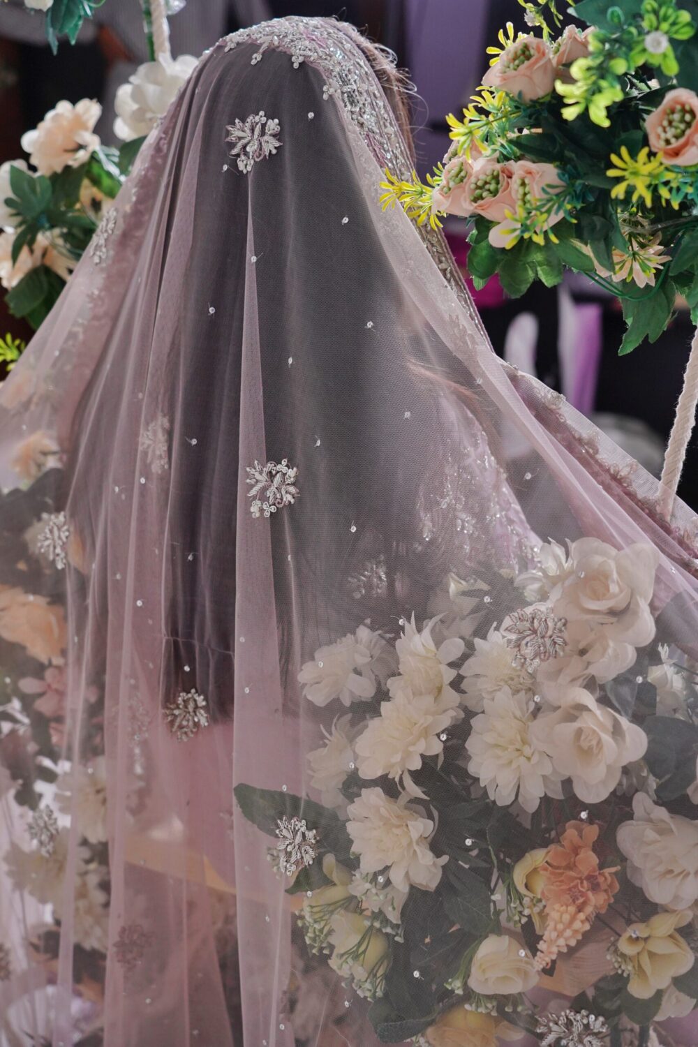 Walima Bridal Front Open Maxi – Lavender Majesty - Image 4