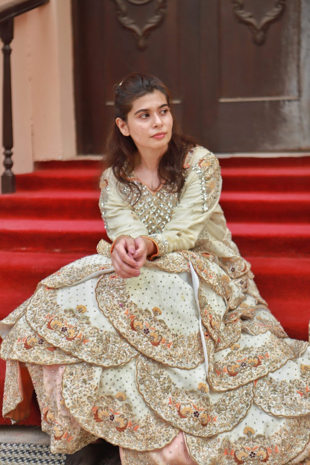 Walima Bridal Maxi – White Sunset Elegance - Image 2