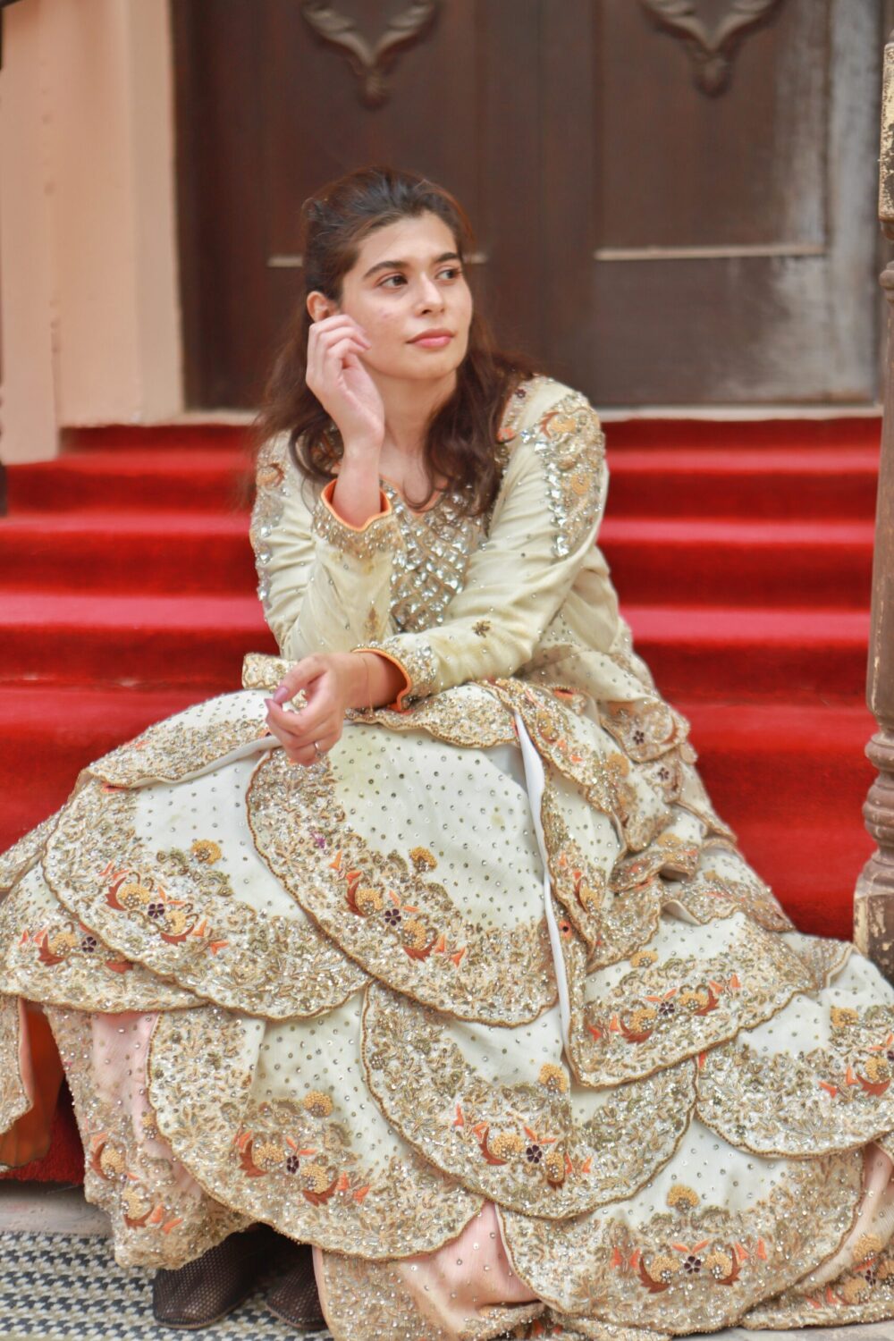 Walima Bridal Maxi – White Sunset Elegance - Image 3