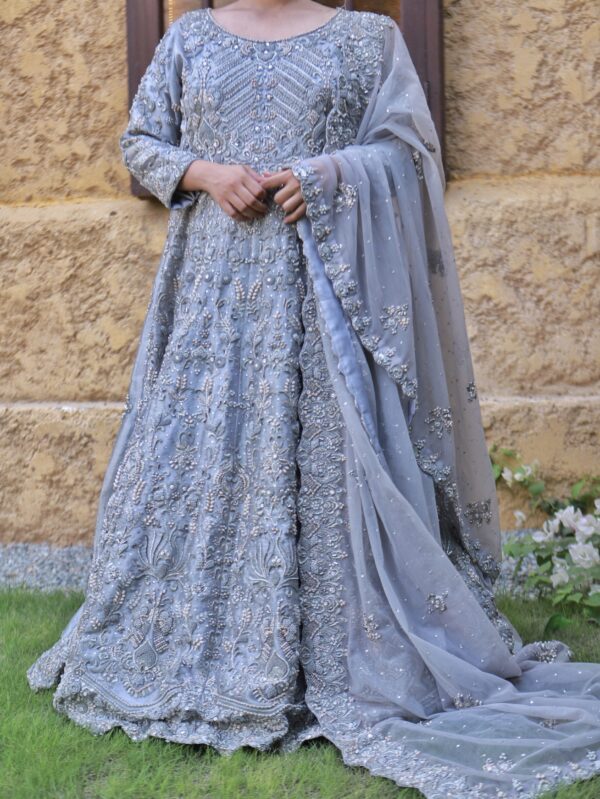 Walima Bridal Tail Maxi – Silver Grace