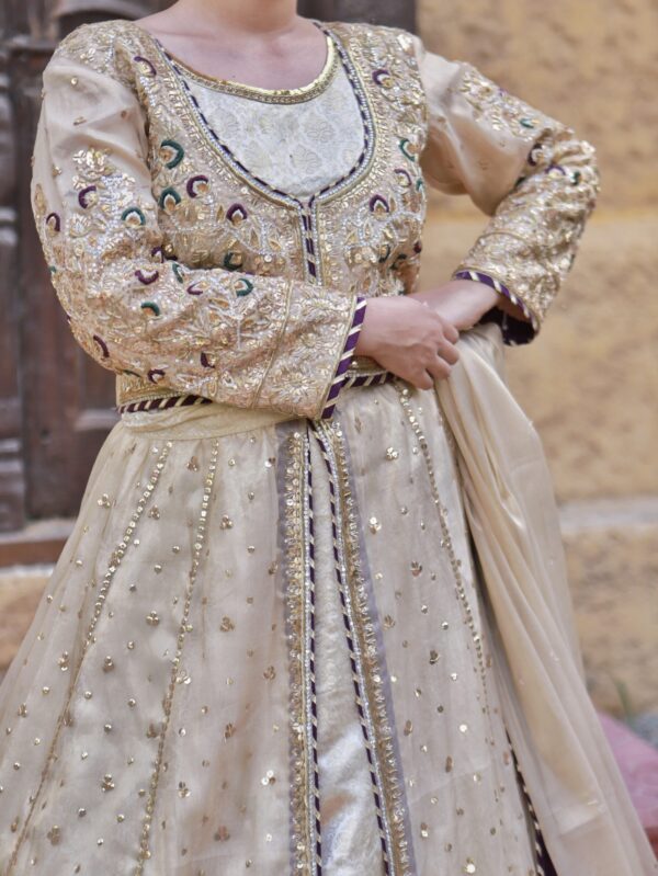 Golden Radiance – Engagement Choli Sharara