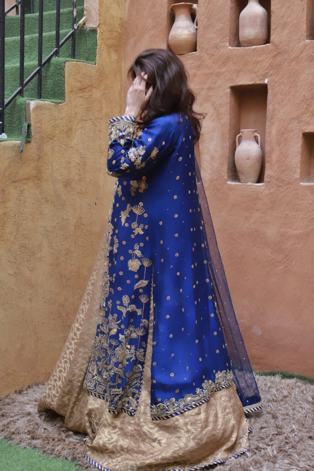 Royal Radiance – Blue Engagement Gown - Image 4