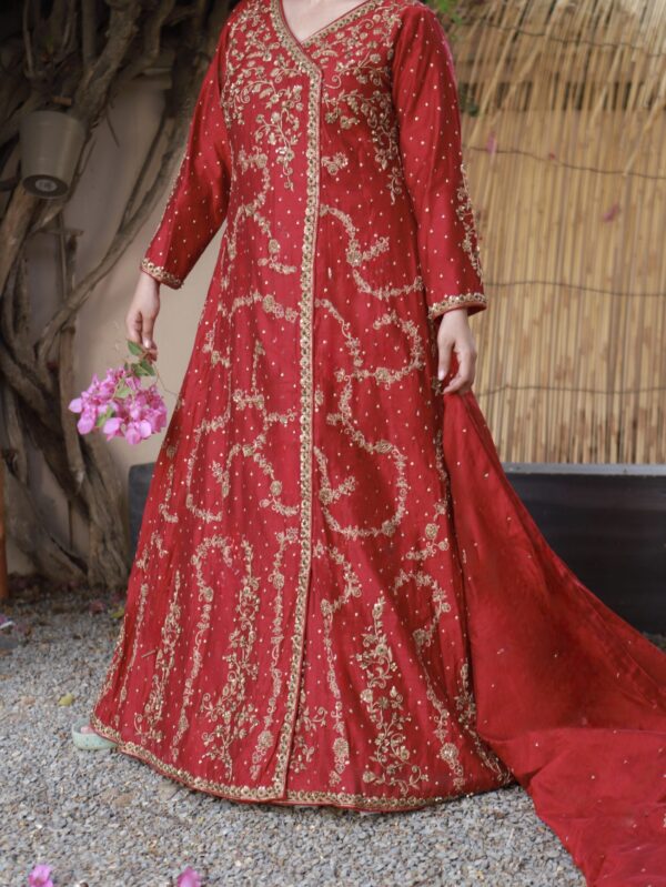Magenta Charm – Partywear Angrakha Style Maxi