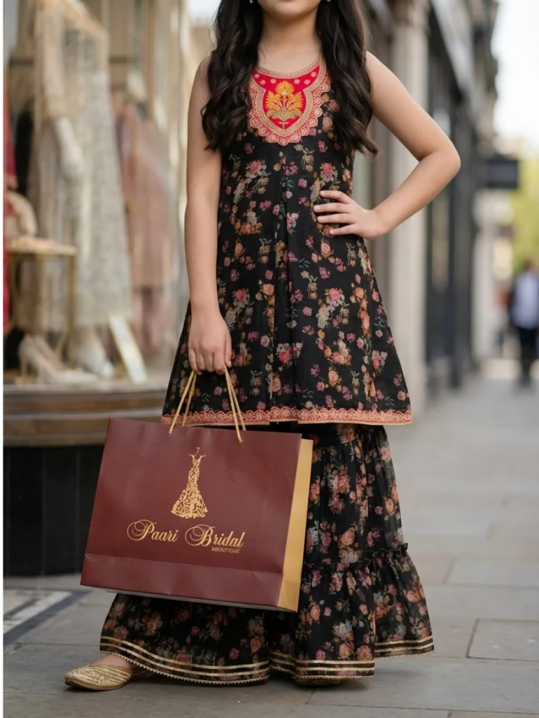 Stunning Black Frock Gharara - Every Girl Needs This